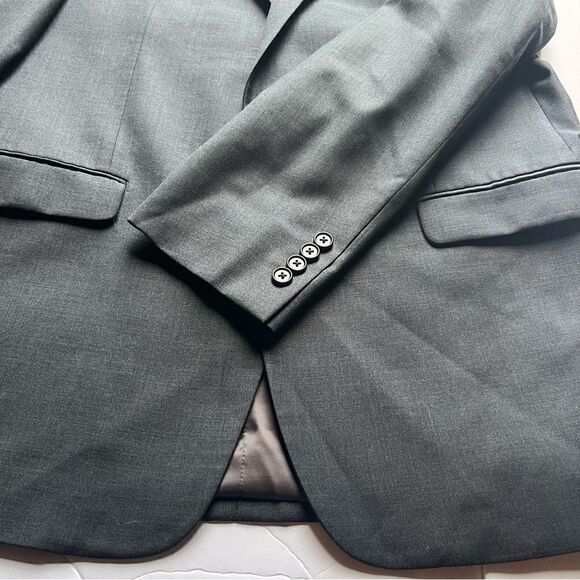 Lauren Ralph Lauren Men's Wool Sport Coat Solid Gray Size 42L - Picture 8 of 10